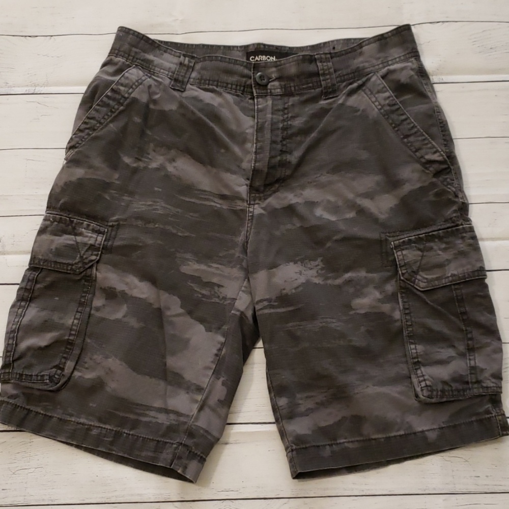 Carbon Camo Cargo Shorts